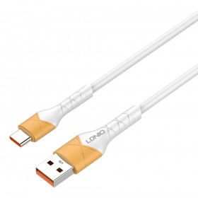 Καλώδιο Φόρτισης USB TypeA Σε TypeC 1m Λευκό LS801 LDNIO