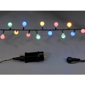 Σειρά Με 100 Λαμπάκια LED Πολύχρωμα Πράσινο Καλώδιο Επεκτάσιμα