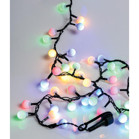 Σειρά Με 100 Λαμπάκια LED Πολύχρωμα Πράσινο Καλώδιο Και Πρόγραμμα