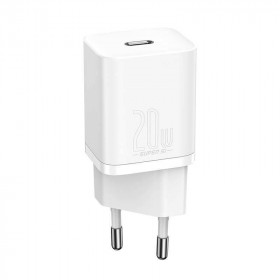 Φορτιστής Τοίχου USB TypeC 20W Λευκό CCSUP-B02 BASEUS