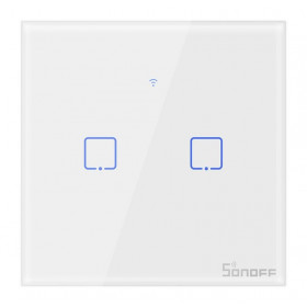 Διακόπτης WiFi Και RF 2 Εξόδων Λευκό TX-T2EU2C SONOFF