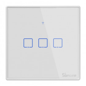 Διακόπτης WiFi Και RF 3 Εξόδων Λευκό TX-T2EU3C SONOFF
