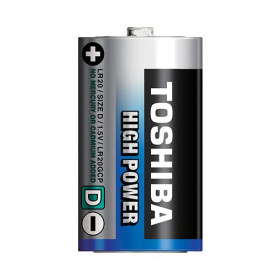 Μπαταρία Αλκαλική LR20 D (Blister 2τμχ) High Power TOSHIBA