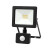 Προβολέας LED 10W 4100k Με Ανιχνευτή Κίνησης Μαύρο IP65 230V ADELEQ