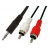 Καλώδιο Ήχου 3.5mm Stereo Αρσενικό Σε 2 RCA Αρσενικά 3m Μαύρο OWI