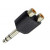 Adaptor 6.3mm² Αρσενικό Stereo Σε RCA Διπλό Θηλυκό JT-3196 JKG