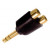 Adaptor 6.3mm² Αρσενικό Stereo Σε RCA Θηλυκό Διπλό AU5170G ULTIMAX