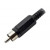RCA Βύσμα Αρσενικό 5mm² Μαύρο A001A LZ