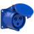 Πρίζα Πίνακα Θηλυκό 3P 32A IP44 323-6 PC ELECTRIC
