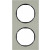 Πλαίσιο 2 Θέσεων Inox Με Μαύρο R.3 BERKER