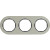 Πλαίσιο 3 Θέσεων Inox Με Μαύρο R.Classic BERKER