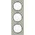 Πλαίσιο 3 Θέσεων Inox Με Μαύρο R.3 BERKER