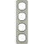 Πλαίσιο 4 Θέσεων Inox Με Μαύρο R.1 BERKER