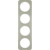 Πλαίσιο 4 Θέσεων Inox Με Λευκό R.1 BERKER