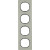 Πλαίσιο 4 Θέσεων Inox Με Μαύρο R.3 BERKER