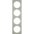 Πλαίσιο 4 Θέσεων Inox Με Λευκό R.3 BERKER