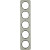 Πλαίσιο 5 Θέσεων Inox Με Μαύρο R.1 BERKER