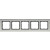 Πλαίσιο 5 Θέσεων Οριζόντιο Inox Με Ανθρακί B.7 BERKER