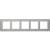 Πλαίσιο 5 Θέσεων Οριζόντιο Inox Brushed Q.7 BERKER