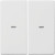 Μετώπη Μπουτόν KNX 2 Πλήκτρων Φωτισμού Λευκό Q.x BERKER