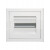 Πίνακας Χωνευτός 1 Σειράς 12 Στοιχείων Λευκός Διάφανη Πόρτα NEDBOX  001451 LEGRAND