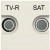 Πρίζα TV-RD/SAT Διέλευσης 2 Στοιχείων Λευκό Zenit N2251.8 BL ABB