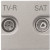 Πρίζα TV-RD/SAT Διέλευσης 2 Στοιχείων Αλουμίνιο Zenit N2251.8 PL ABB
