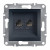 Πρίζα Δικτύου Διπλή RJ45 Cat.6 UTP Ανθρακί EPH4800171 ASFORA