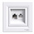 Πρίζα RJ11+RJ45 UTP Cat.5e Λευκό EPH4900121 ASFORA