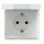 Πρίζα Σούκο Ασφαλείας Με Καπάκι Λευκό MEG2314-6035  System D MERTEN