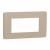 Πλαίσιο 4 Στοιχείων Taupe Με Μπεζ Βάση NU270427 New Unica