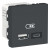 Πρίζα Φόρτισης USB Διπλή  2 Στοιχείων TypeA+C Ανθρακί NU301854 New Unica