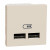 Πρίζα Φόρτισης USB Διπλή  2 Στοιχείων TypeA+A Μπεζ NU341844 New Unica
