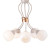 Φωτιστικό Πεντάφωτο E27 Λευκό Και Χρυσό Foyer DL11695C ACA LIGHTING