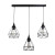 Φωτιστικό Τρίφωτο Ε27 Μαύρο 4024-3-BL INLIGHT