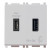 Πρίζα Φόρτισης USB Διπλή TypeA+C 2 Στοιχείων Ασημί Plana 14295.AC.SL VIMAR