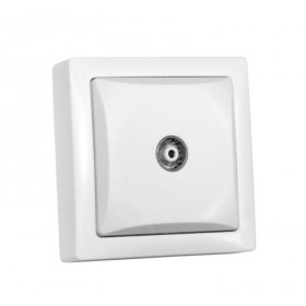 Πρίζα Επίτοιχη TV Τερματική Λευκό 13-3850 ADELEQ