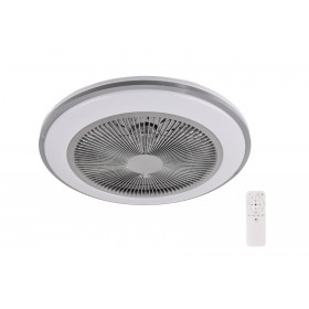 Ανεμιστήρας Πλαφονιέρα 20W D48 Με Φως Και Τηλεχειριστήριο Ασημί Ufo ADELEQ
