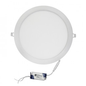 Πάνελ LED Χωνευτό 24W 6300K Στρογγυλό Λευκό 21-025100 ADELEQ