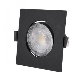 Σπότ Χωνευτό LED 7W 3000k-6500k Μαύρο Κινητό 21-3719 ADELEQ