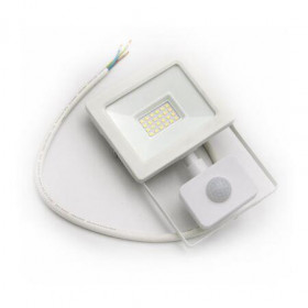 Προβολέας LED 20W 4100k Με Ανιχνευτή Κίνησης Λευκό IP65 230V ADELEQ