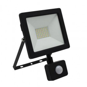 Προβολέας LED 30W 4100k Με Ανιχνευτή Κίνησης Μαύρο IP65 230V ADELEQ