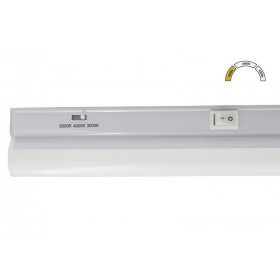 Φωτιστικό Πάγκου LED 20W 3000K-6500K 120cm Με Διακόπτη Λευκό 3-92062 ADELEQ