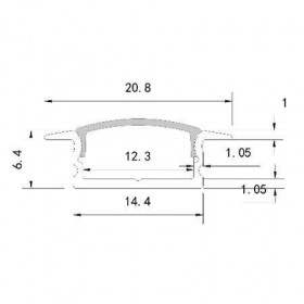 Προφίλ Για Ταινίες LED Αλουμίνιο Με Ματ Κάλυμμα Χωνευτό 30-156029 ADELEQ