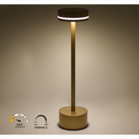 Πορτατίφ LED 2W 3000k-6000k Χρυσό Φορητό 5-029 ADELEQ
