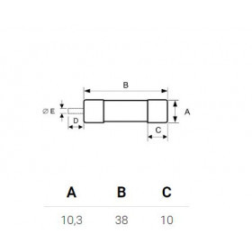Φυσίγγι Κυλινδρικό 10x38mm 20Α aM 440020 DF ELECTRIC