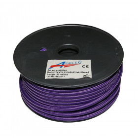 Καλώδιο Κορδόνι Διακοσμητικό 2x0.50mm" Μώβ