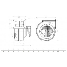 Εξαεριστήρας Φυγόκεντρος 200W BDRAS160-60 BACHIVAN