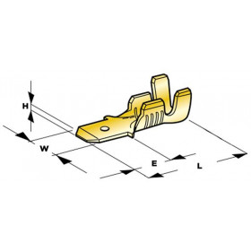 Ακροδέκτης Fast-On Γυμνός Αρσενικός 6.3mm