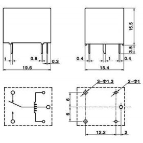 Ρελέ Μινιατούρας 1P 6V DC 7A SRD-S-106D SANYOU